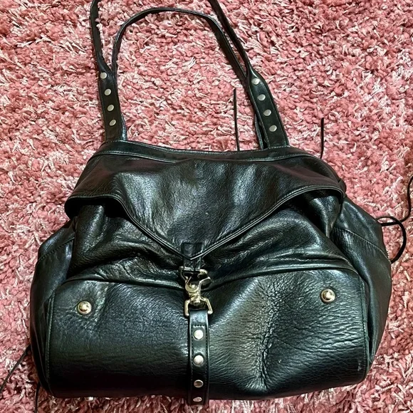 Botkier Large Black Leather TRIGGER bag - Picture 4 of 9